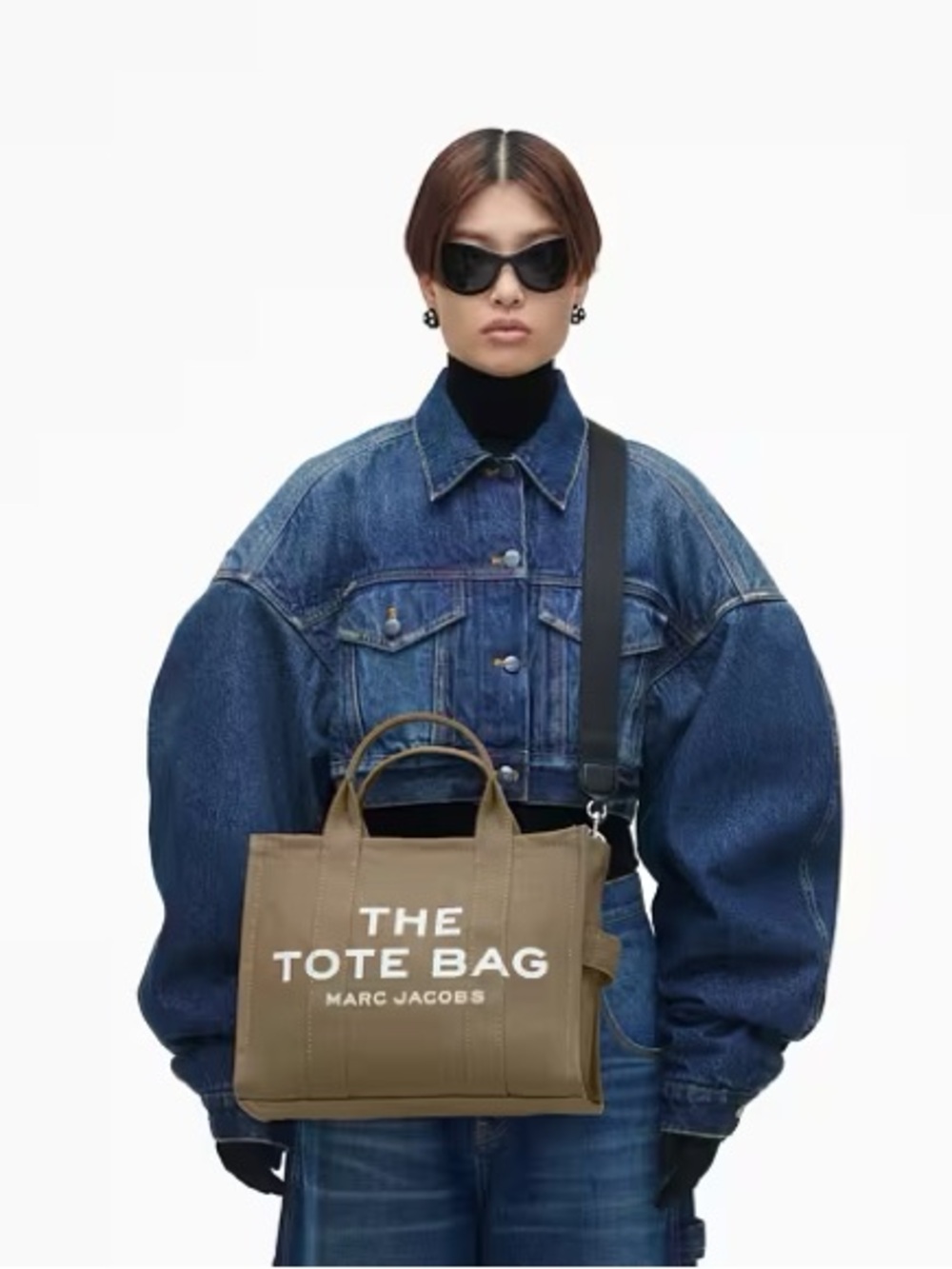 Marc Jacobs Slate Green Canvas Medium The Tote Bag EUC - Picture 8 of 10